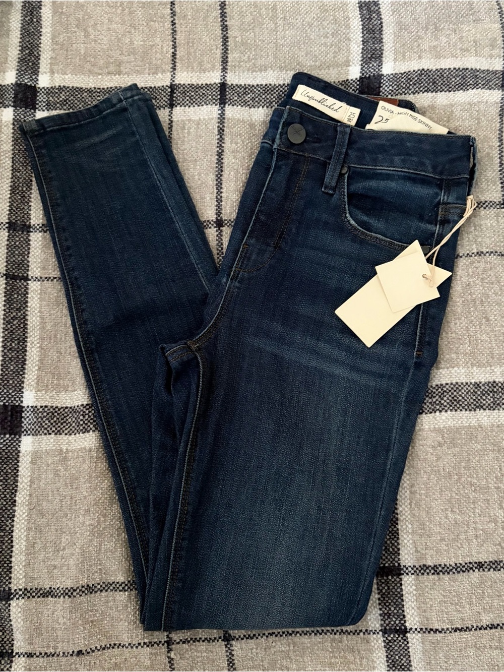 Unpublished Olivia Dark Blue Women's Stretch Skinny Jeans Size 25